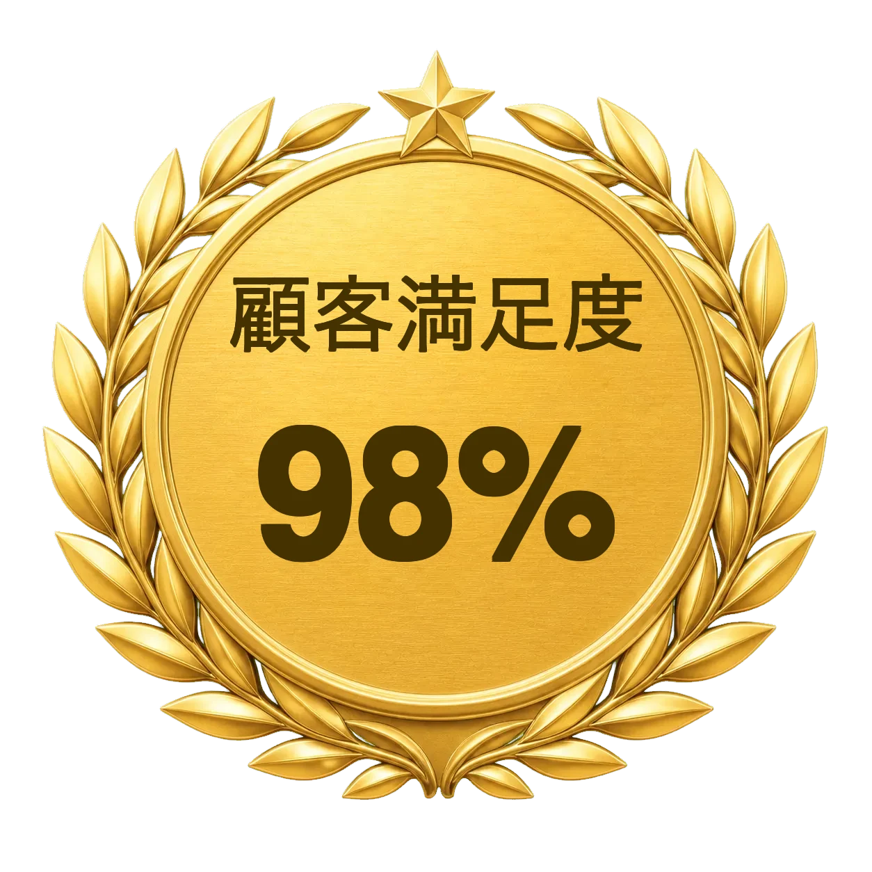顧客満足度98%